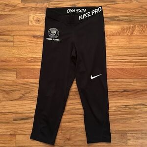 NIKE PRO Cool Capri USA Olympic Team Figure Skating Crop Legging BLACK size S